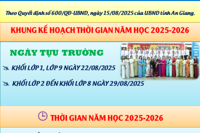KHUNG KẾ HOẠCH THỜI GIAN NĂM HỌC 2025-2026