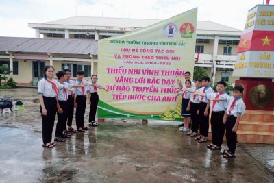 Liên đội trường TH&THCS Vĩnh Bình Bắc phát động chủ đề công tác Đội và phong trào thiếu nhi năm học 2024-2025