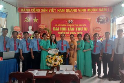 ĐẠI HỘI CHI BỘ TRƯỜNG TH&THCS VĨNH BÌNH BẮC LẦN THỨ III, NHIỆM KỲ 2025-2028