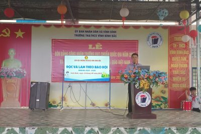 LIÊN ĐỘI TRƯỜNG TH&THCS VĨNH BÌNH BẮC TỔ CHỨC SINH HOẠT DƯỚI CỜ TUẦN 2: CHỦ ĐIỂM “LỚP EM TREO ẢNH BÁC HỒ”